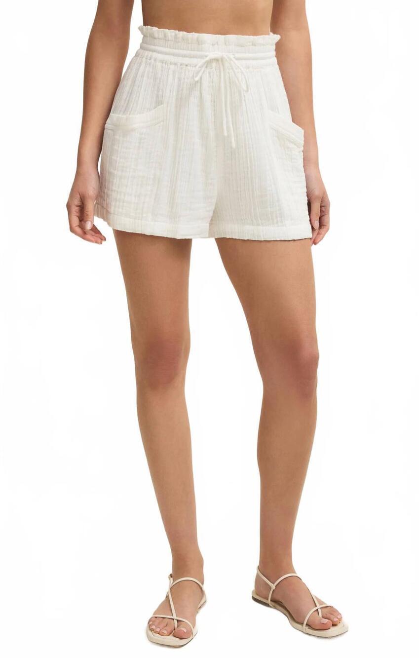 NEW Z SUPPLY women's emory short in white